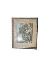 Wallace Nutting Signed Hand Painted PHOTO PRINT Framed 37+31 Large