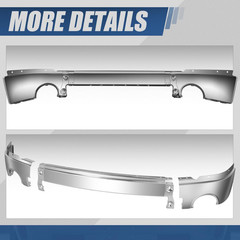 Front Bumper Compatible with 2007-2013 GMC Sierra 1500, Bumper Impact Face Bar w