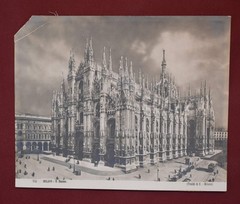 Vintage Black and White Photograph of an Italian Church ‘313 Milano – Il Duomo’