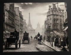 1800’s Cityscape Depiction 8.5×11” Matte Print, Wall Art