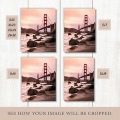Golden Gate Bridge Wall Art Decor | Golden Gate Sunset Photography Print