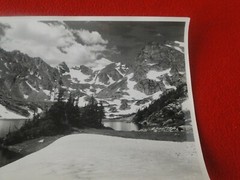 Vintage 1930s/40s Colorado Linen Backed Silver Gelatin Photo Isabelle Lake