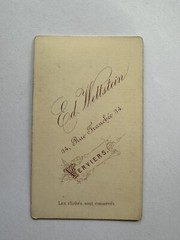 orig. CDV photo photograph old picture woman lady fashion around 1885 Verviers