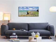 Clifftop Walk at Pourville by Claude Monet Framed Print Poster Wall Art Famou…