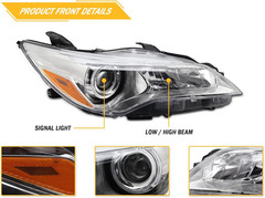 Headlights Fit 2015 2016 2017 for Toyota Camry LE/SE/XLE Replacement Former Ones