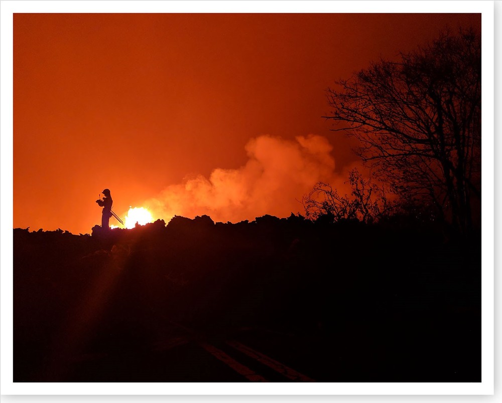Kilauea Volcano Fissure 7 Lava Fountain 2018 Silver Halide Photo