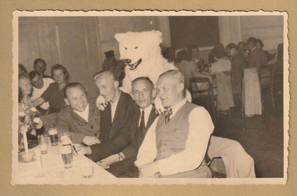 Photo polar bear Baltic Sea Kühlungsborn 1953 original photo approx. 13 cm x 8.5 cm