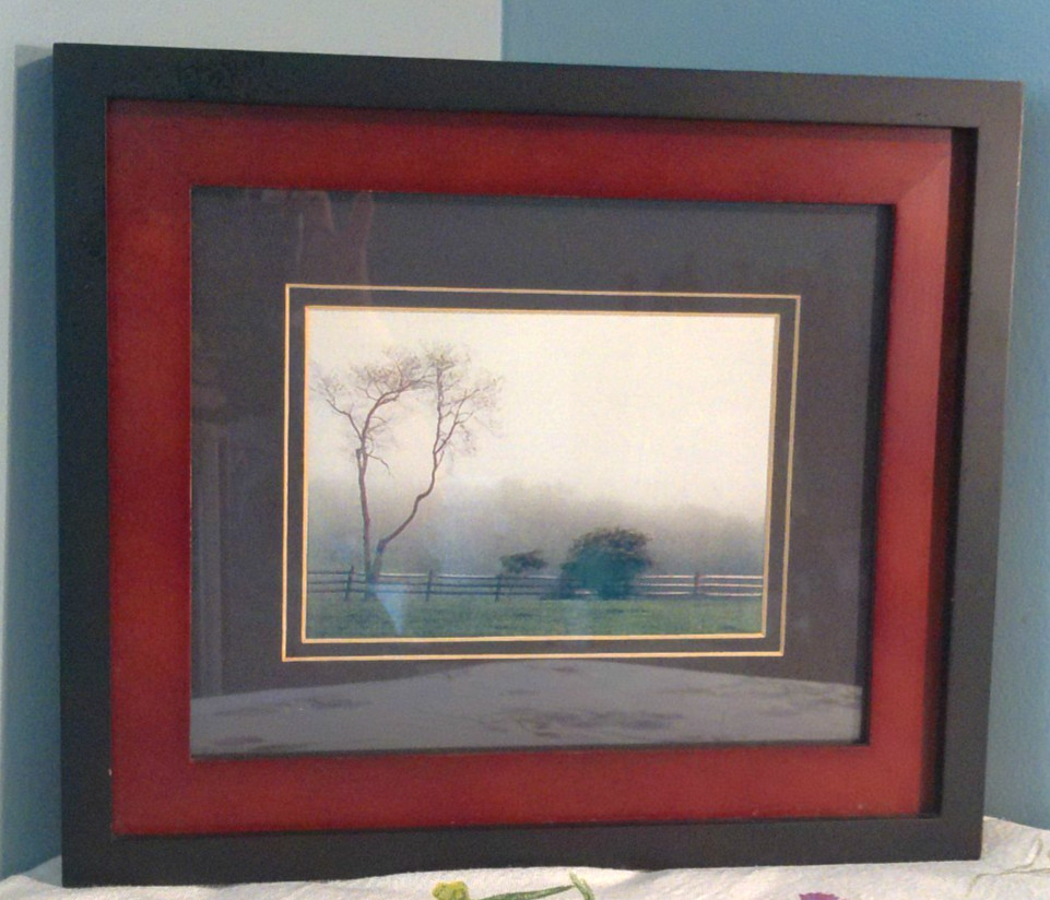 Inspirational «Encased in God’s Fog» Framed Art Photo Double Matted Heavy…