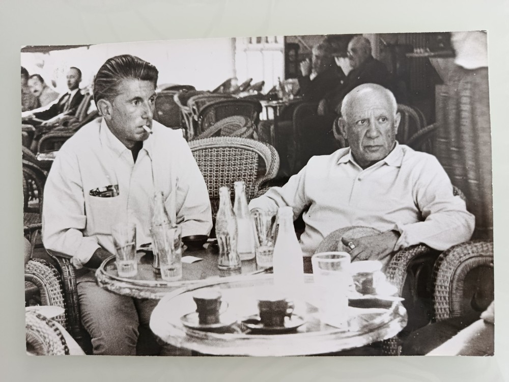 Original Vintage Photo Pablo Picasso and Paul Picasso