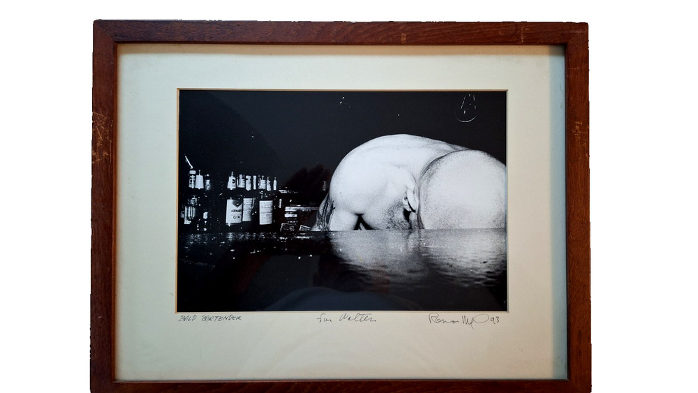 Raymon J. Muxter- «Bartender» signed and framed photo.