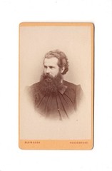 Alois Beer CDV photo portrait of a man/clergyman with dedication-Klagenfurt 1874