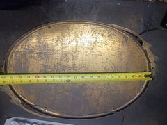Antique Portrait Convex Bubble Glass Oval Frame Ornate Metal Early 1900s