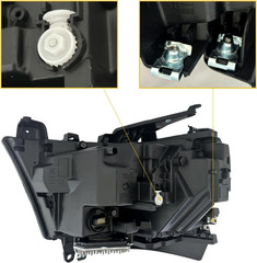 LED Headlight Assembly for 2019-2024 Dodge Ram 1500, OE Style LED DRL Headlight