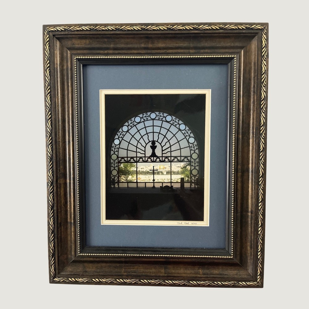 Nick Nott Signed Numbered Photo Chapel in Jerusalem Framed Art Print 4/100 16×19