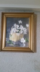 Rare Wallace Nutting Hand Colored Photo Floral #3563, all original.  