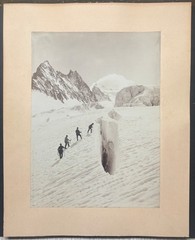 Original 1888 VITTORIO SELLA ‘Crevasse on Glacier Blanc’ Gelatin Silver PHOTO