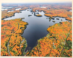 Thousand Island, Cisco Chain, Watersmeet, U.P. MI, Aerial Photo. Frame Optional.