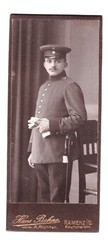 CDV photo around 1900, soldier, Kamenz in Saxony