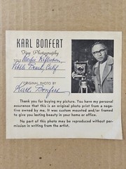ART – VTG Original Signed Karl Bonfert 35mm Photograph CA 21.25×17.25 Framed Art