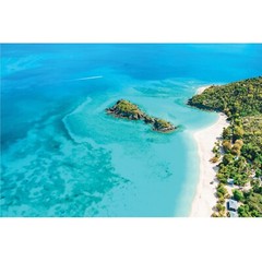 Trunk Bay, St John Beach Aerial Photography Wall Art Decor, USVI Islands