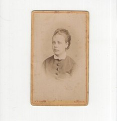 N.A. Dietz CDV Photo Lady Portrait / Named – Munich 1870s