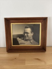 Vintage 12.5 x 10.5 DW Photo Actor Maurice in Wood Frame With Gold Leafing