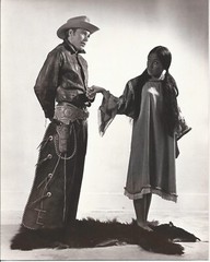 Hendrickson Original Glossy Photo B&W COWBOY & INDIAN GIRL Couple 8 x 10″ R34