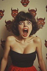 5 ~ 4X6 Glossy HORROR Fine Art ‘ SCREAM QUEEN ‘ Photo FANTASY Set ! 211359082