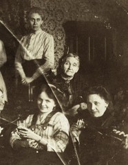 family w wine, photo from broken glass negative, unusual, rare, Vintage fine art