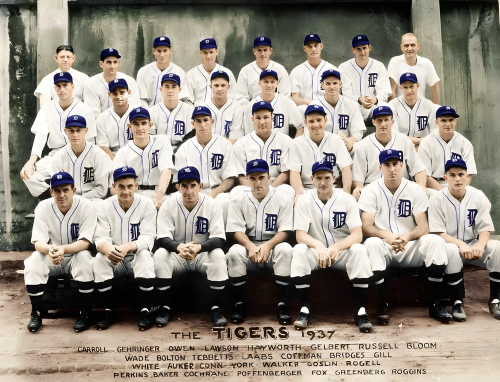 1937 Detroit Tigers-new 8×10 Colorized Print-FREE SHIPPING