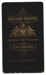 Photograph Eduard Bertel, Salzburg, young lady with collar brooch