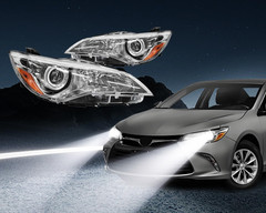 Headlights Fit 2015 2016 2017 for Toyota Camry LE/SE/XLE Replacement Former Ones