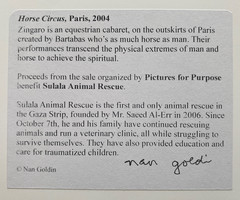 NAN GOLDIN – Horse Circus (2025) signed limited edition photograph