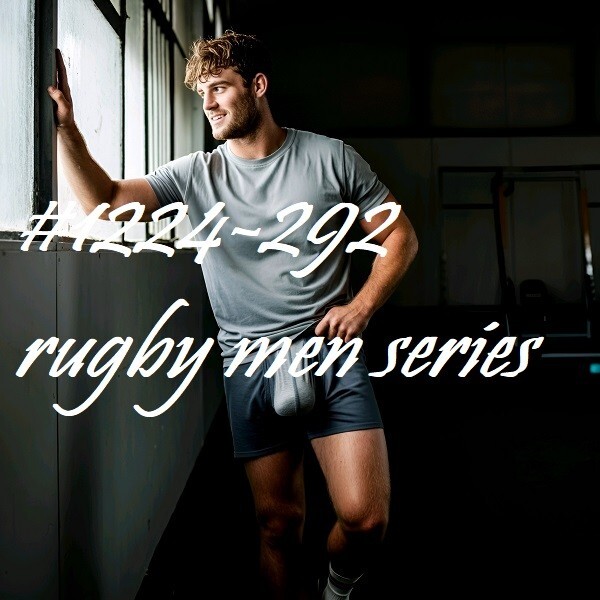 MALE PORTRAIT #1224-292 -men in art series -rugby men -free shipping in usa