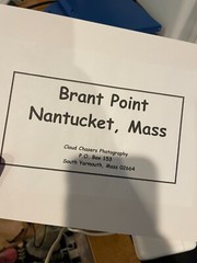 NANTUCKET Brant Point Lighthouse Photograph Signed Gomes & Framed – 14 x 17″