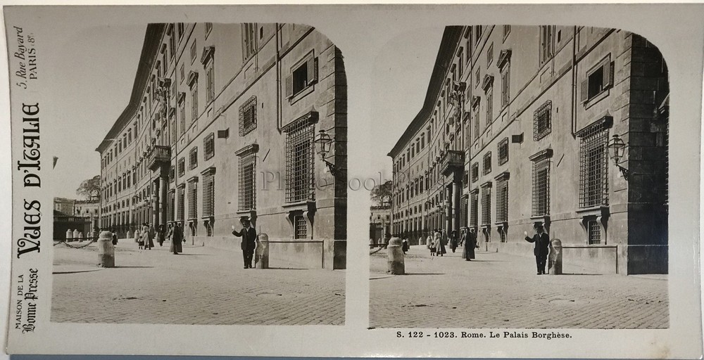 Rome The Palazzo Borghèse Italy Vintage Analog Stereo Photography