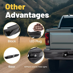 Rear Step Bumper Compatible with 1999-2007 Chevy Chevrolet Silverado GMC Sierra