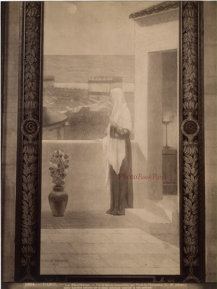 Paris Pantheon Photo Of A Fresco By Puvis De Chavannes Album Vintage Circa 1900