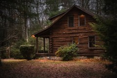 Digital Image Picture Photo Pic Wallpaper Background Brown cabin In Woods 119