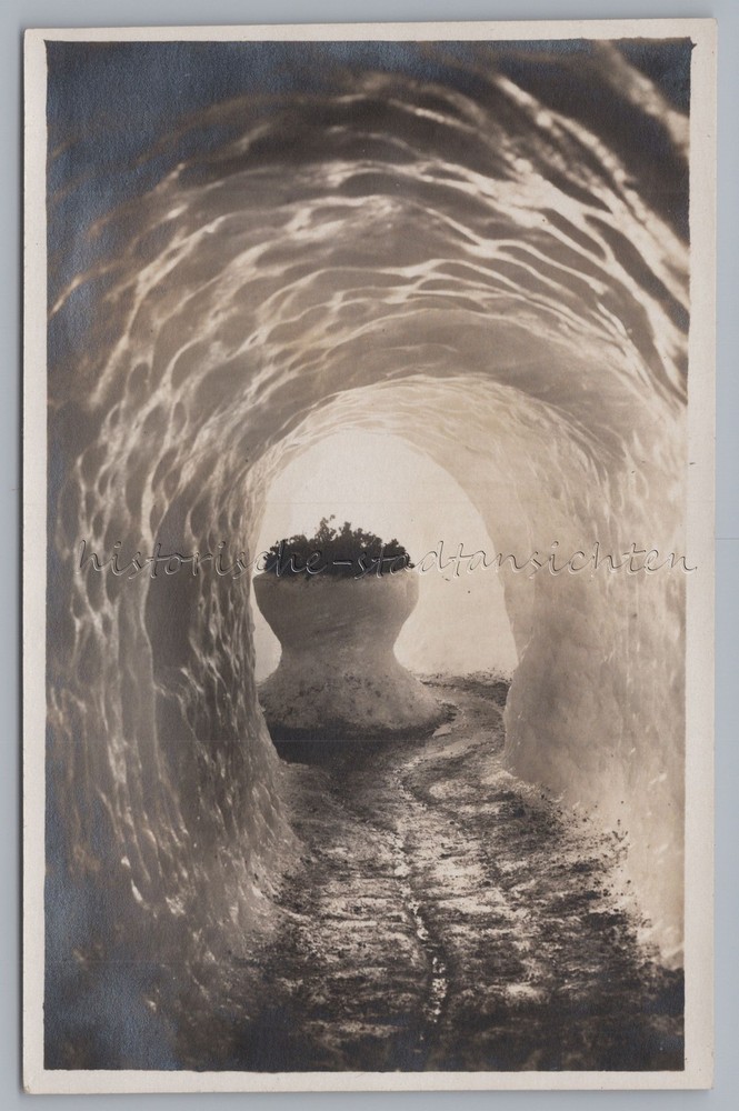 Glacier Cave near Berliner Hütte in the Zillertal 1929 – Old Photo 1920s