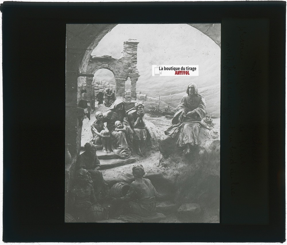 The Life Of Christ, Photo Glass Plaque, Black & White, Positive 8.5X10 Cm
