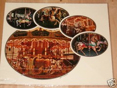 WESSALE PHOTO COLLAGE 16 x 20 MERRY GO ROUND DENTZEL HORSES CAROUSEL MATTED