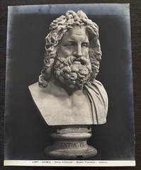 Original 19th Century Albumen Print Giove d’Otricoli Vatican James Anderson Zeus