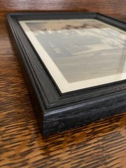 Vintage Wood Framed Hand-Tinted Early Photo Mission San Gabriel, Calif.