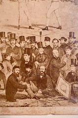 Original Albumen Photograph of a Print of J Heehan & T Sayers 1860 Boxing Match
