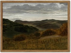 Framed Vintage Landscape Wall Art Mountain Nature Wall Decor Paintings Moody