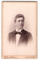 Photograph Wilh. Thieme, Halberstadt, plantation, portrait of a young man