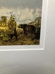John Charbonneau Tinted Surreal Photograph Signed New Condition Bird Bears Piano