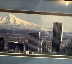 Portland Oregon Skyline Photo By Ron Keebler Mt Hood Twilight Panoramic PNW Art