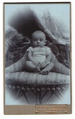 Photograph Willibald Hartmann, Gross Schönau i. S., portrait cute little ski